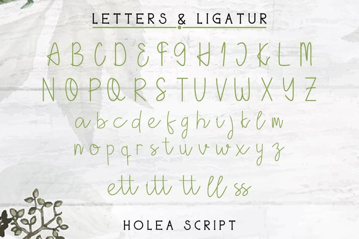 Holea Gradient Font preview